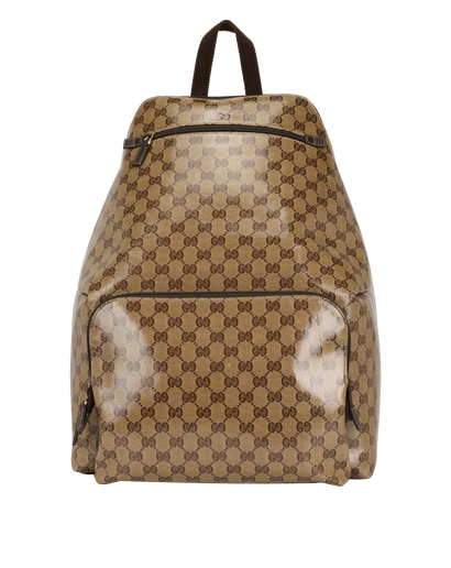 Travel Backpack, &pound;395, Handbags, Brown, Canvas/Crystal, Front view